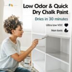 8.5 ounce THE ONE water based Light Grey Satin paint and primer with one coat coverage for indoor and outdoor furniture.