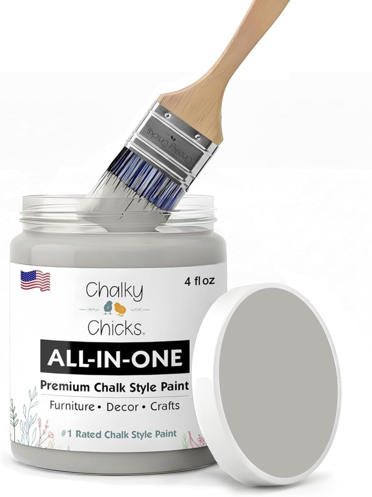 THE ONE Light Grey Satin all in one paint and primer for furniture, cabinets, walls, and home improvement projects.