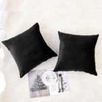 NiNi ALL Throw Pillow Covers 18x18 Review Black Velvet Pillow Covers