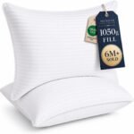 Beckham Hotel Collection bed pillows review styled on a cozy neutral-tone queen size bed